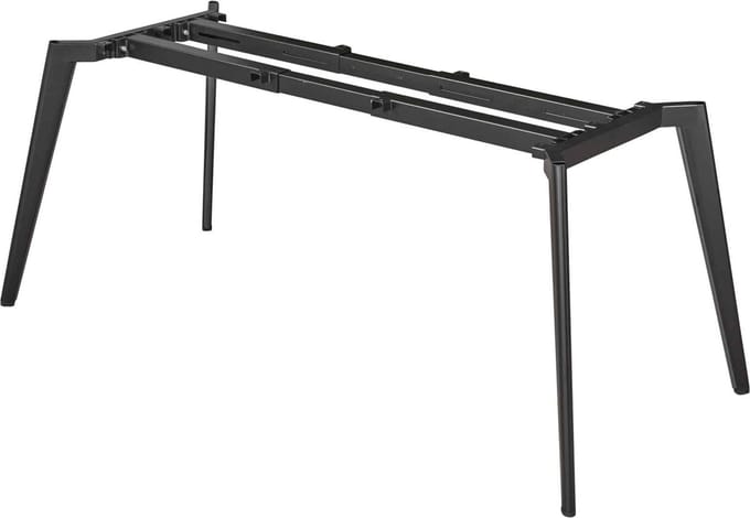 Vergadertafel Victory Deens Ovaal 4-poots 240x120cm frame Wit (RAL9010) blad Licht Eiken