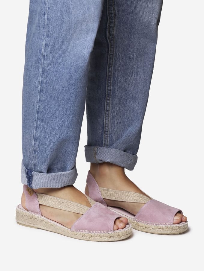 Platte suède espadrille voor dames | ELLA
