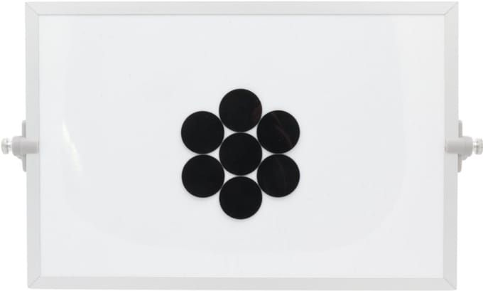 Sam Creative whiteboard magneten - Magnetisch Symbool - Cirkel 3 cm - Zwart - 25 stuks - Whiteboard