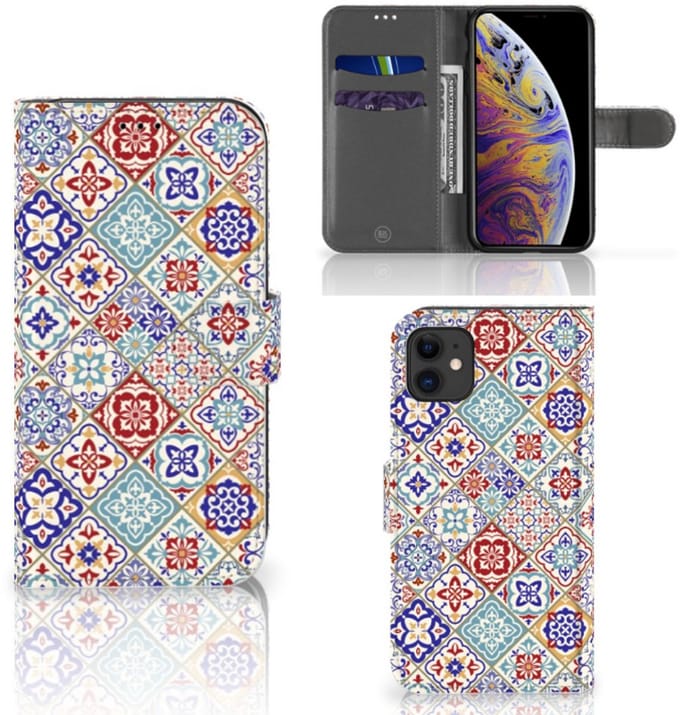 Apple iPhone 11 Bookcase Tiles Color