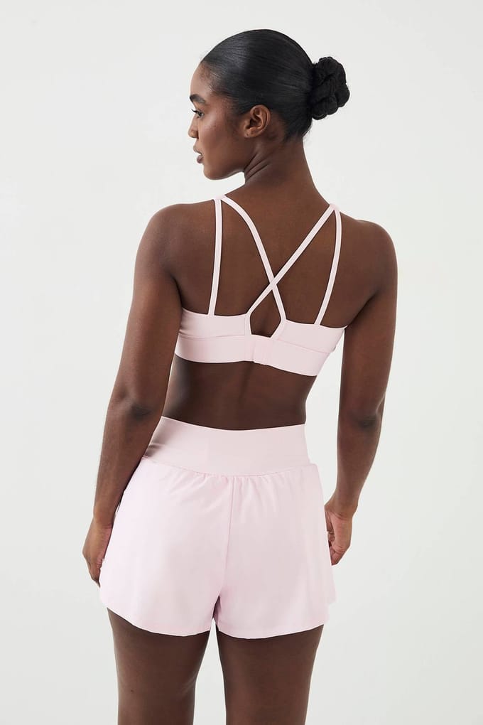 Dames DSGN Studio Wrap Taille Hardloop Short | Marshmallow Pink | Maat: Medium