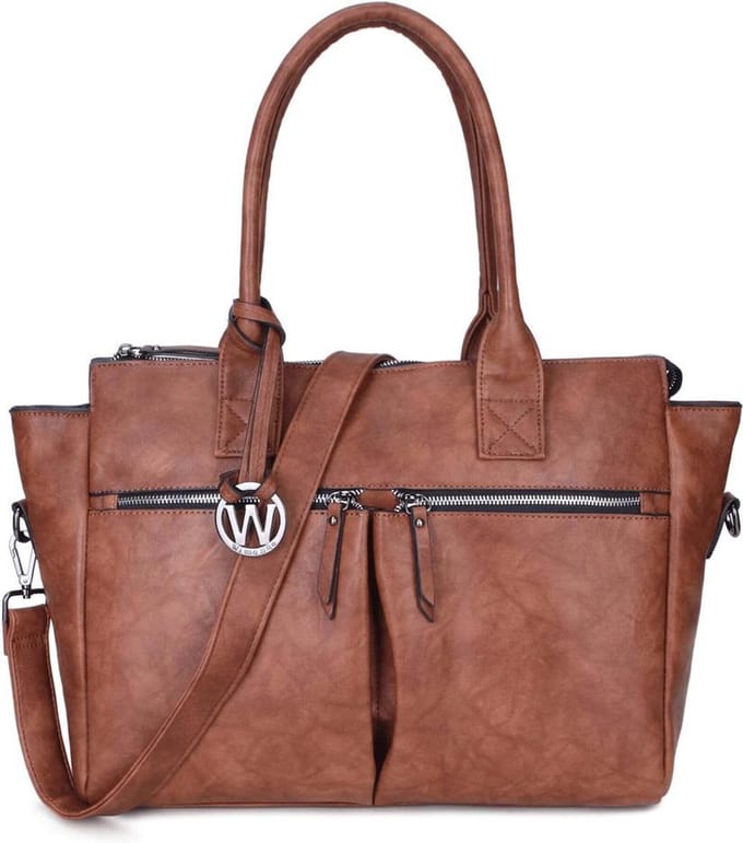 Wimona Catarina One 2031 Schoudertas / Laptoptas - Cognac
