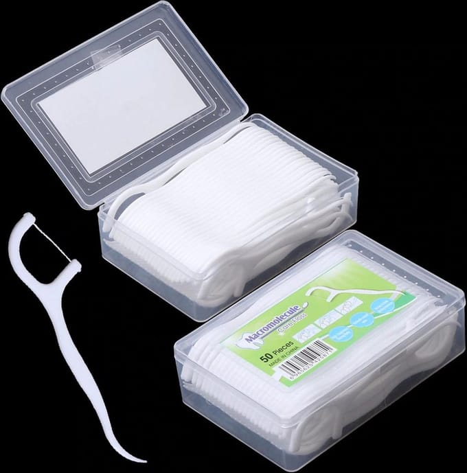 Tanden flosser - 50 stuks – tandenstoker flosser - Wit