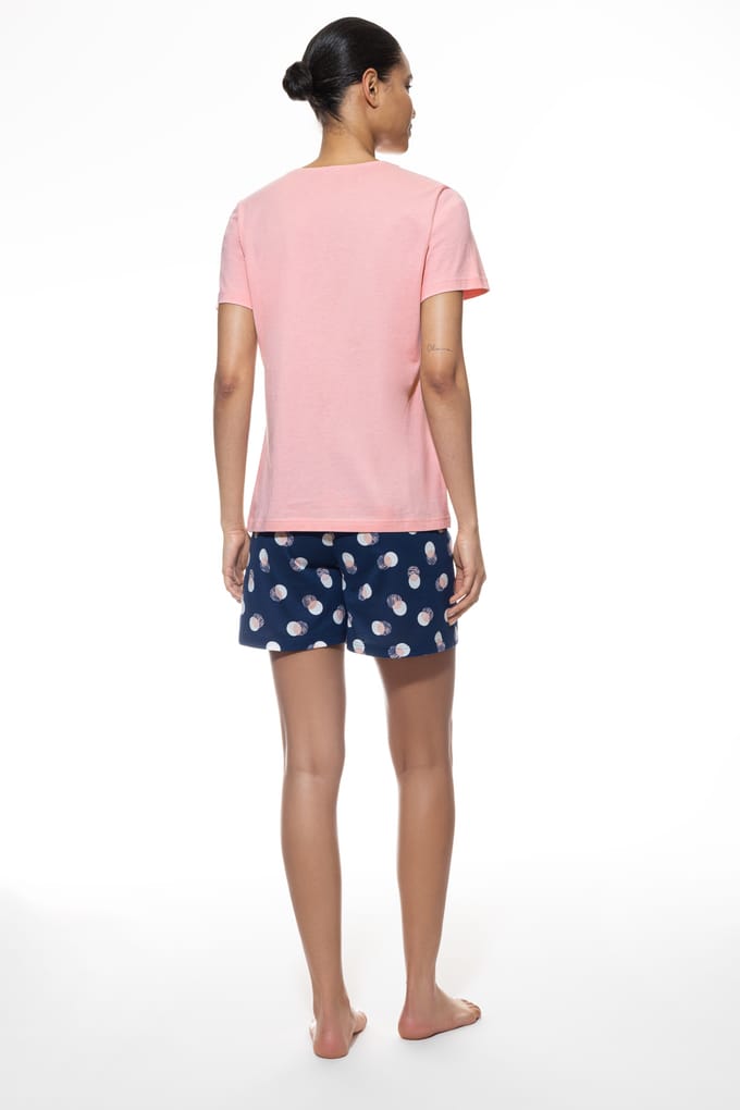 Pyjama Serie Scribbled Dots Deep Marine