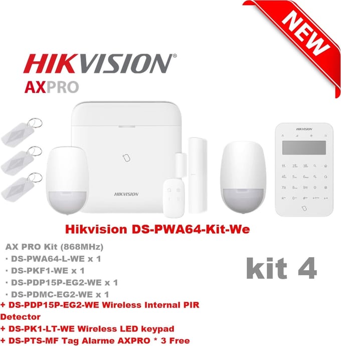 Hikvision DS-PWA64-Kit-WE draadloze alarmkit 4