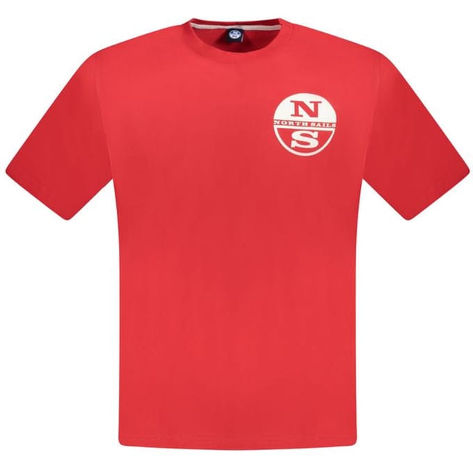 North Sails Rosso Katoenen T-Shirt voor Heren