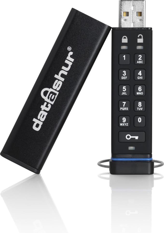 iStorage datAshur - USB-stick - 32 GB - Cijfercode - Zwart