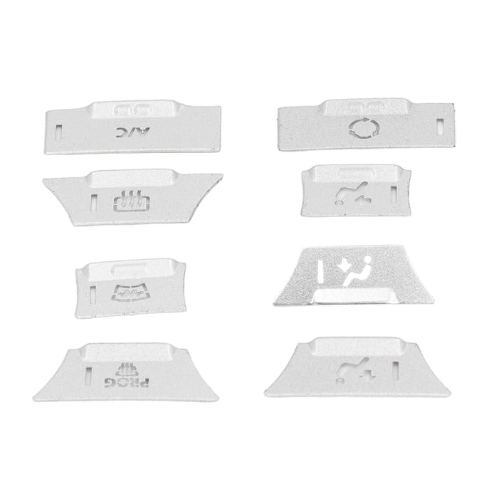 8 Stuks Auto Aircondition Knop Cover Patch Sticker Vervanging voor Land Rover Freelander 2 L359 white