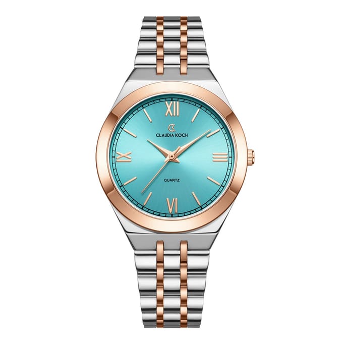 CK Grace – Two-Tone Rosegold with Light Blue Dial - ClaudiaKoch Watches CK 1273