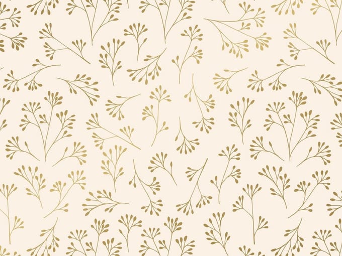 Inpakpapier Lucy Creme/Goud – 30 cm × 200 m – 80 g/m² Gecoat – Cadeaupapier