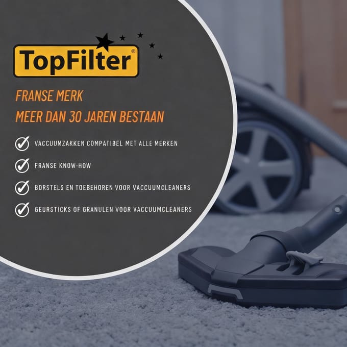 Lang en flexibel stofzuigerslang mondstuk TopFilter