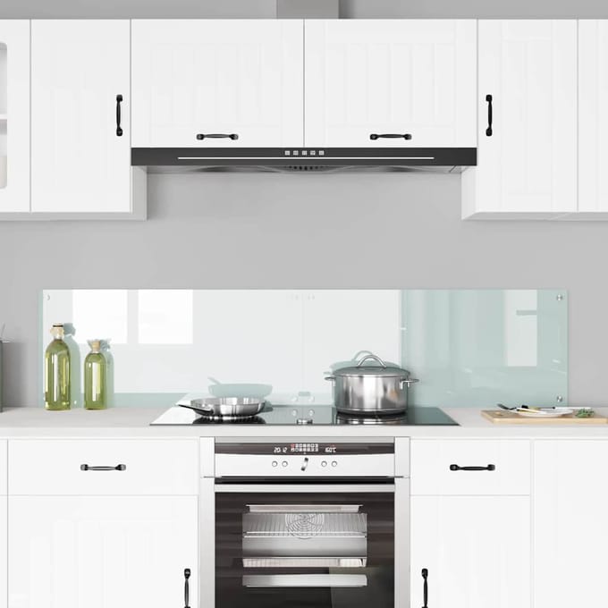 vidaXL - Keukenachterwand - 2 - st - Wit - 90 - x - 40 - cm - gehard - glas