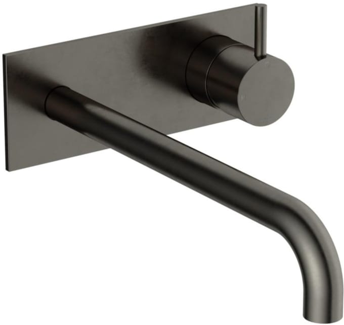 Hotbath Cobber CB106EXT25 afbouwdeel inbouw wastafelkraan met achterplaat en 25cm uitloop verouderd ijzer