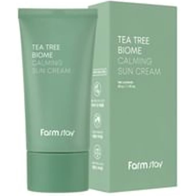 Farm Stay Tea Tree Biome Calming Sun Cream SPF50+ PA++++ 50g (3 options) +RANDOM GIFT