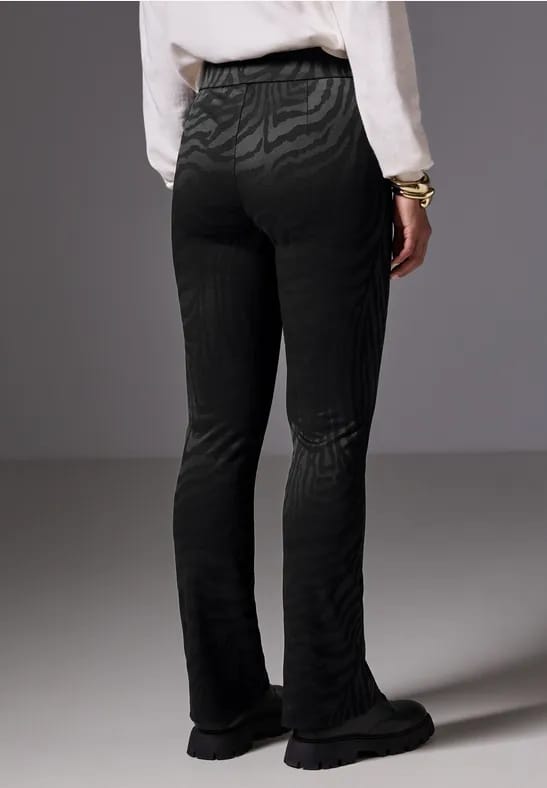 Bootcut jacquard broek