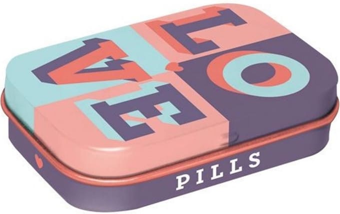 Love Pills Pepermunt Blik mint box 4 x 6 cm