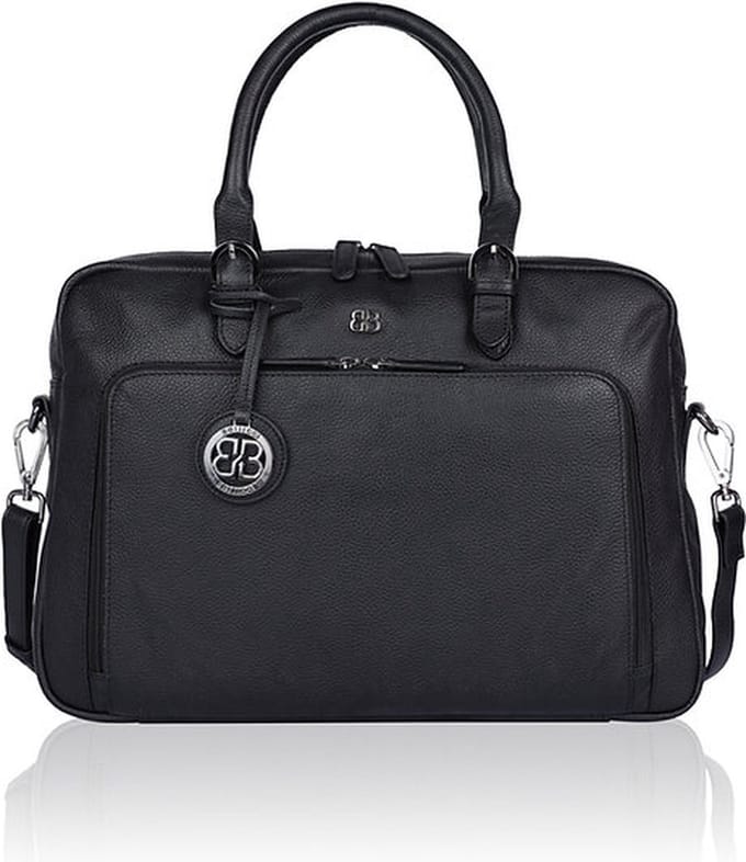 Bellicci Carpi Laptoptas Leer Zwart
