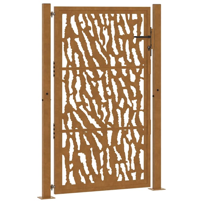 vidaXL - Poort - met - sporenontwerp - 100x150 - cm - weervast - staal