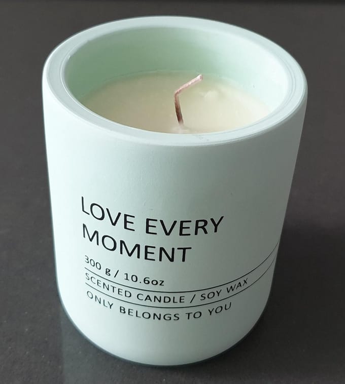 Geurkaars - Scented Candle - Vanilla - 9 x 10.5cm - Groen