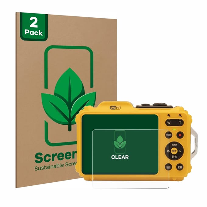 2 Stuks Screenprotector voor Kodak Pixpro WPZ2 - Hoogwaardige Beschermfolie transparant