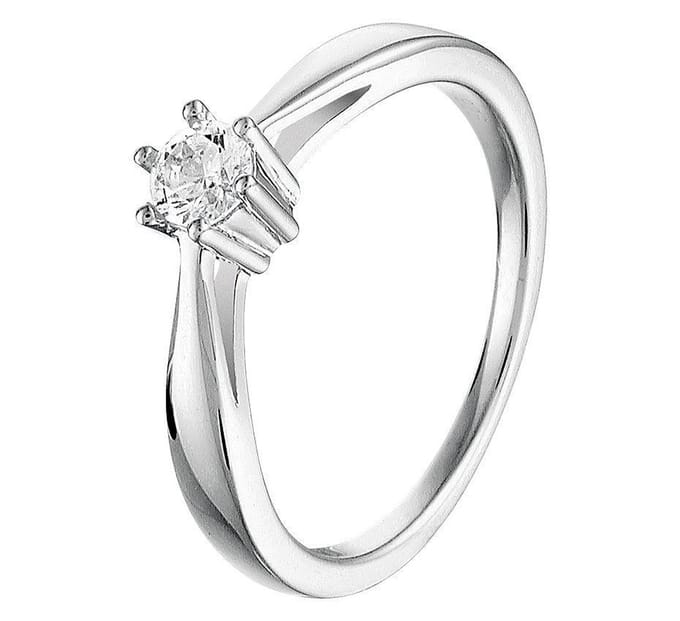 Zilver Gerhodineerde Ring zirkonia 1326641 18.50 mm (58)
