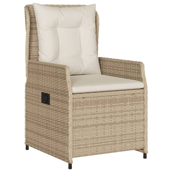 vidaXL - 9-delige - Tuinset - met - kussens - poly - rattan - beige