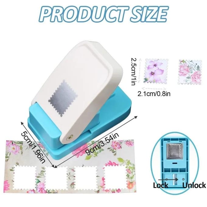 Vierkante Gatpons Groot Draagbaar Handmatig Ergonomisch Vierkant Gat Postzegel Knutselspons voor Karton Scrapbook Postzegel Envelop white