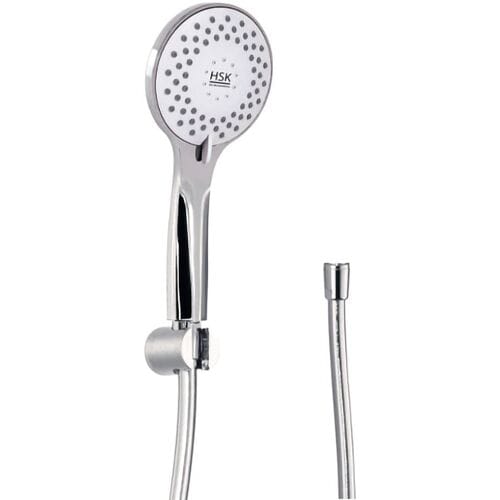 HSK design hand shower round, with shower hose and holder 1100080