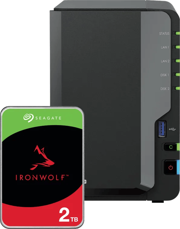 Synology DS225+ + Seagate Ironwolf 2TB