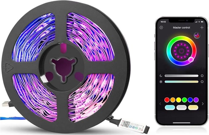 MKSS® Led Strip 6 Meter - Led-Strips met Afstandsbediening - Veelkleurig - Zwart