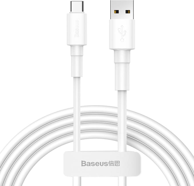 Baseus USB-A naar USB type-C kabel - Synchroniseren Opladen Wit