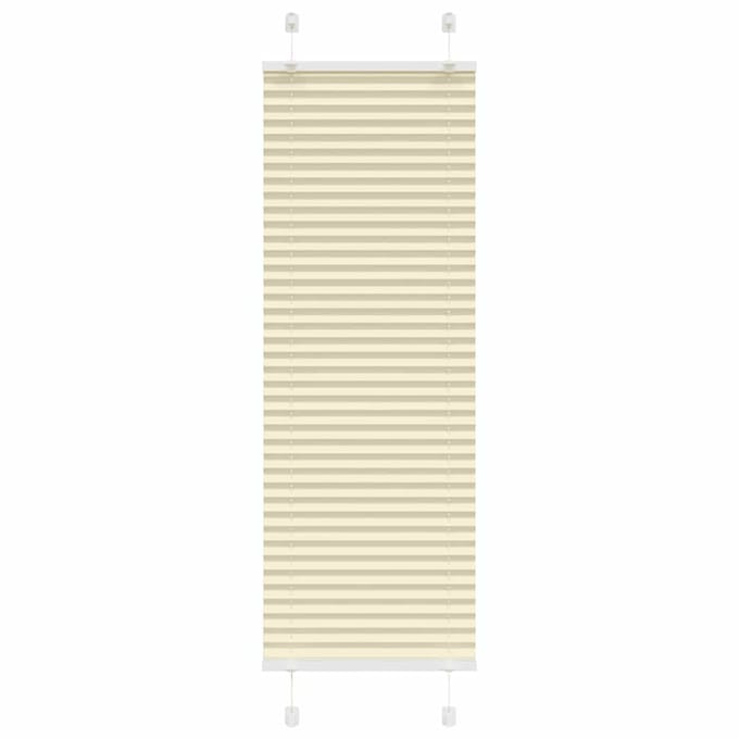 vidaXL - Plissé - rolgordijn - 45x100 - cm - stofbreedte - 44,4 - cm - polyester - crème