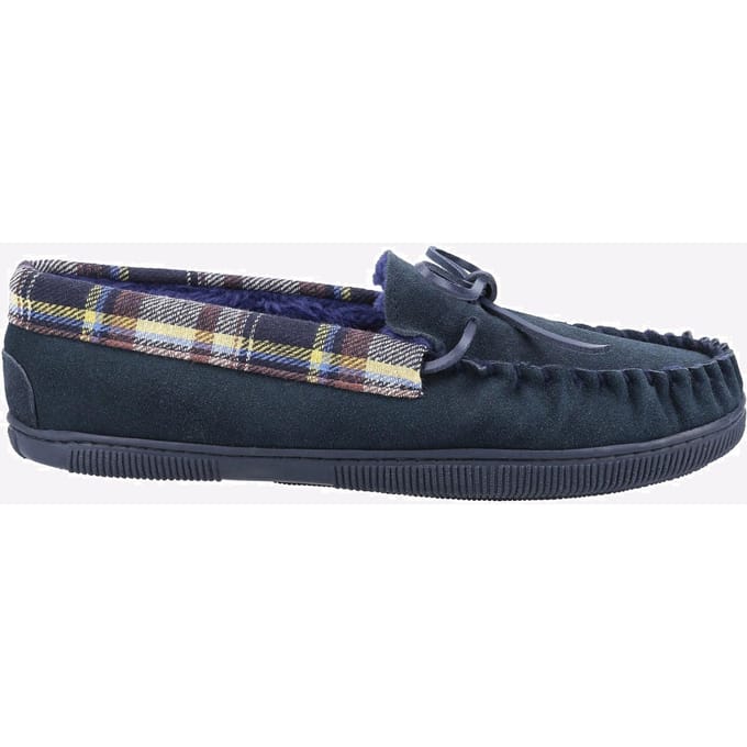 Cotswold Sodbury Heren Suède Pantoffels In Marineblauw
