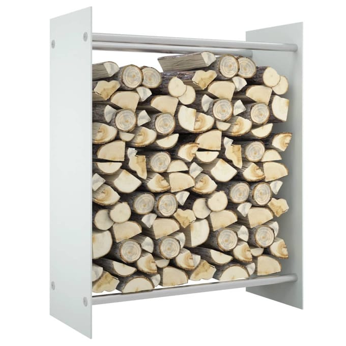 vidaXL - Haardhoutrek - 80x35x100 - cm - gehard - glas - wit