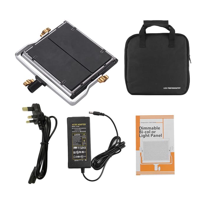 Professionele LED-videolamp dimbaar 660 LED-lampenpaneel 3200-5600K UK Plug