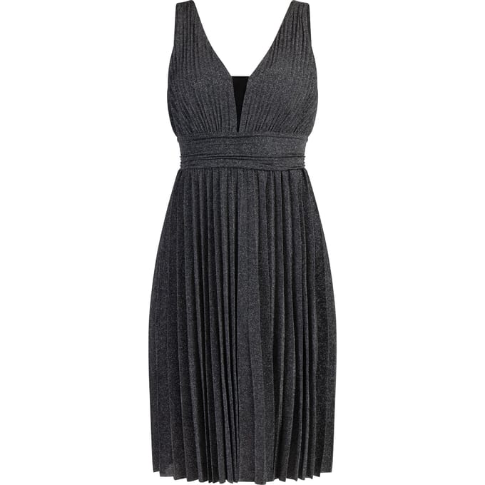 Faina midi-jurk Dames zwart zilver