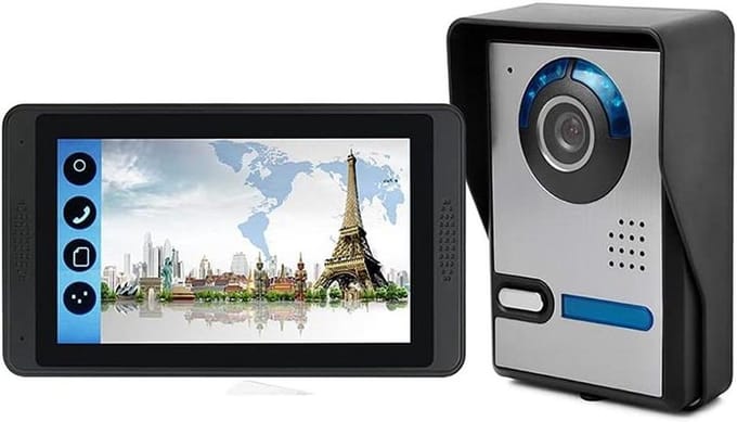 Video Deurbel - Intercom Systeem - Veilig Thuis - Capacitief Touchscreen - 7 inch Scherm - Zwart