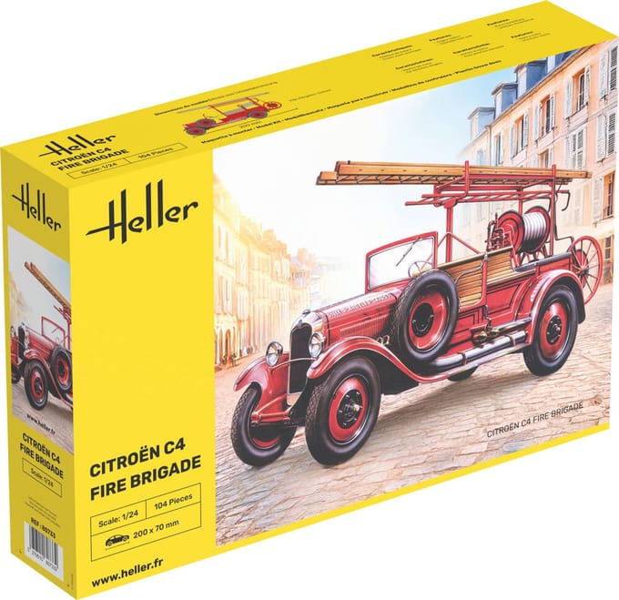 Heller Modelbouwpakket Auto - 80733 Citroën C4 Fire Brigade - Brandweerwagen Plastic - 1:24 - Modelbouw