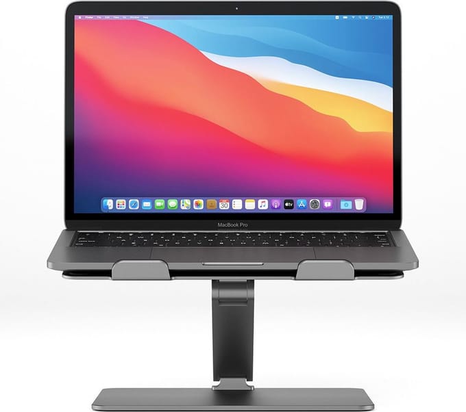 Alogic Elite Verstelbare MacBook Stand – Universele Compatibiliteit – Verstelbare Hoogte en Hoek – Ultra Bouwkwaliteit - Grijs