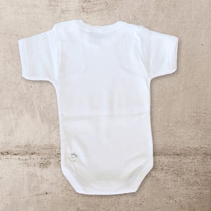 Babidu Romper/Body | Basis romper | Korte Mouw | Wit | Unisex | 6 Maand | Maat 68
