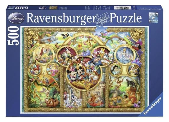 Ravensburger Most famous disney characters 500 stukjes Volwassenen puzzels