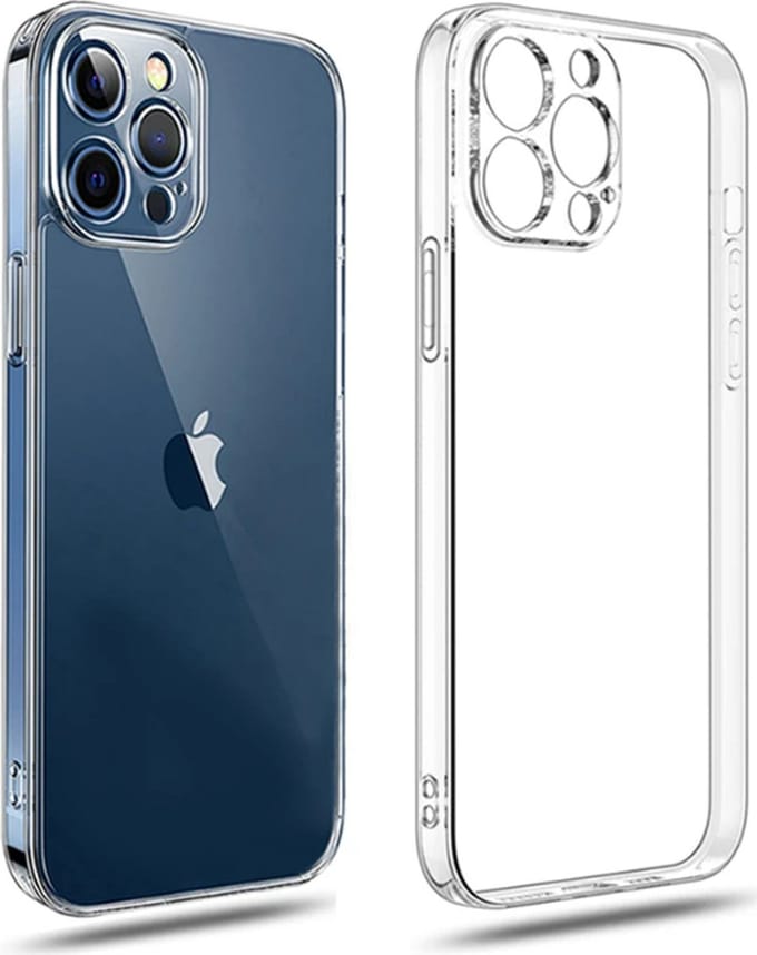 Hoesje Geschikt voor iPhone 13 Pro Max Bescherm siliconen transparant case Back Cover Hoes
