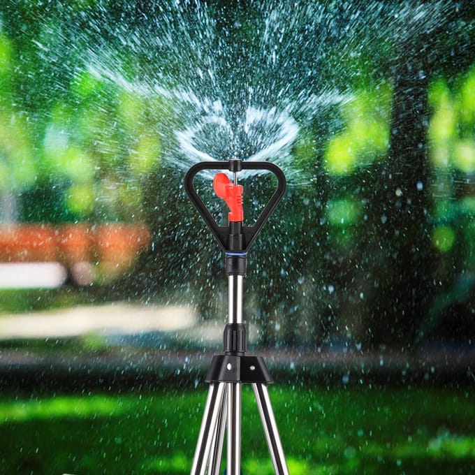 360 Graden Verstelbaar Statief Watersproeier Tuin Gazon Irrigatiegereedschap gray