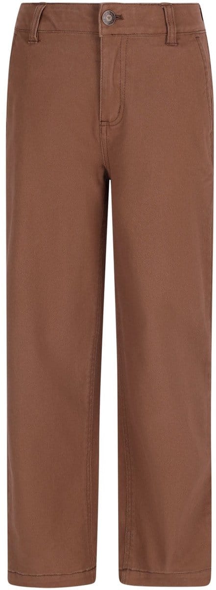 Like Flo - Fender Flo boys twill pants with elastic waist - Chestnut - Maat 104