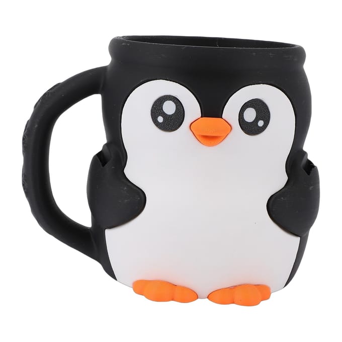 IJs Pints Houder PLA Cartoon Pinguïn Geïsoleerde IJs Pints Container Mokhoes met 2 Lepels voor Thuis white