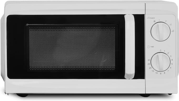 Compacte Witte Magnetron 17 Liter met 700W Vermogen en Draaiplateau