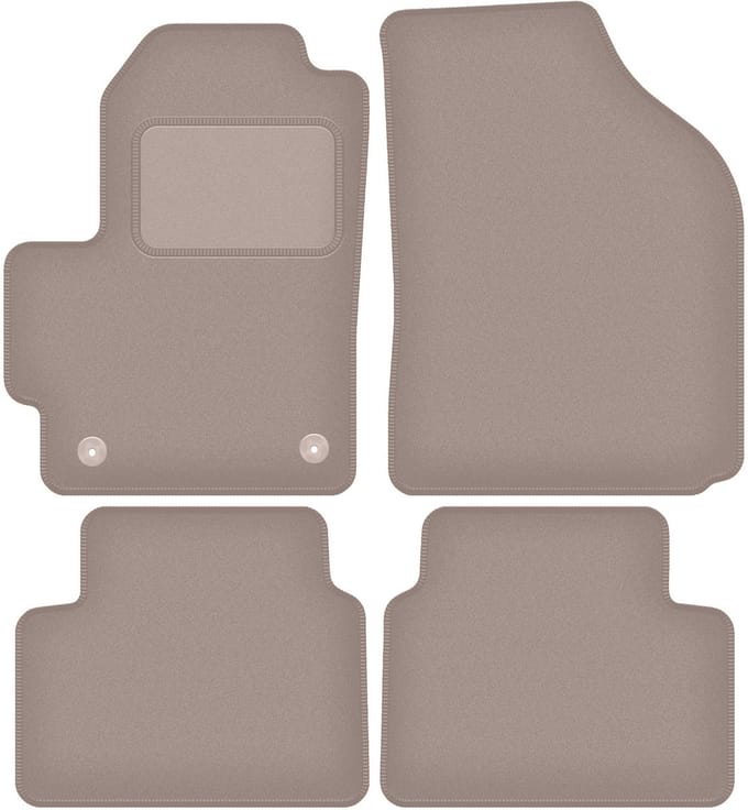 Beige velours matten voor: Daewoo Matiz hatchback (1997-2007)