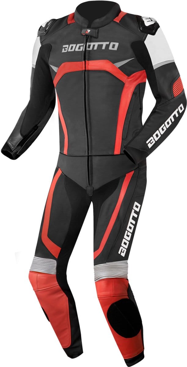 Bogotto Misano Zwart Rood 2-Delig Motorpak - Racepak
