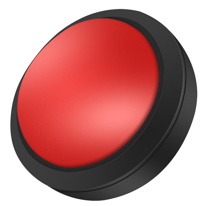 100mm Massieve Arcade Knop met LED Bolle Console Vervanging(rood) wit