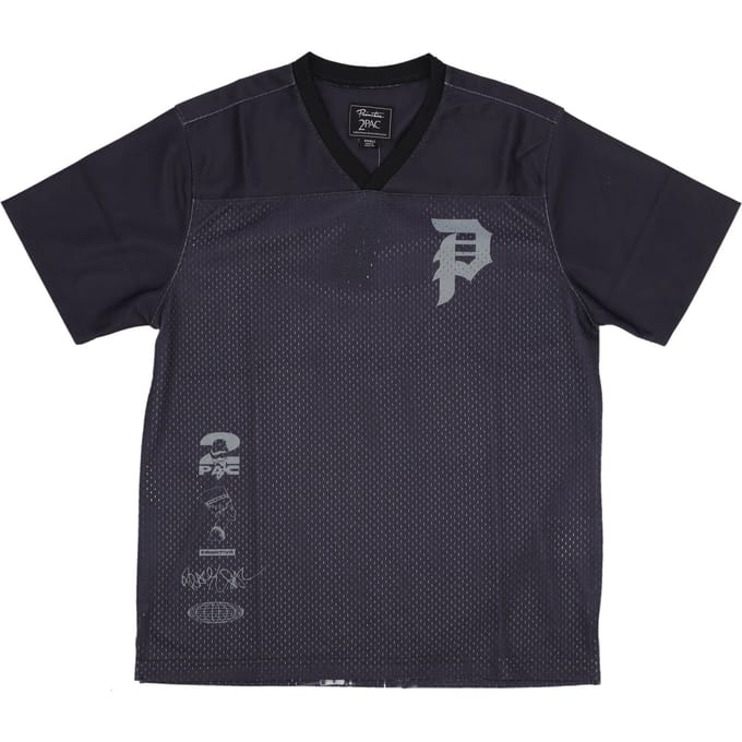 Man Icon Mesh Jersey X Tupac zwart